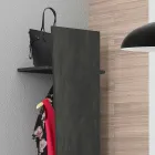 Design Entrance Coat Rack in White Wood, Slate or Concrete - Fjona Viadurini