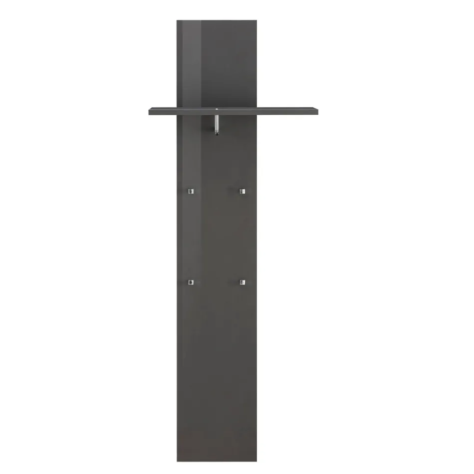 Hallway Coat Rack in White or Anthracite Glossy Wood - Emanuelito Viadurini