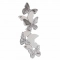 Handmade butterflies wall mounted coat hanger, made in Italy