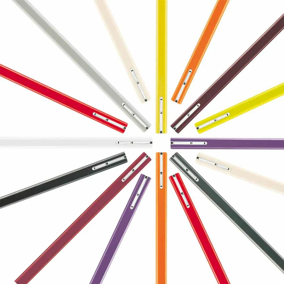 Wall Coat Hanger in Lacquered Mdf with Double Hook Made in Italy - Mercury Viadurini