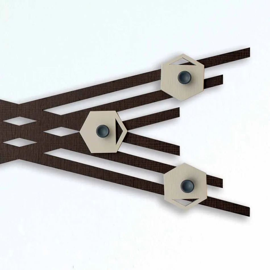 Modern Design Wall Coat Rack in Colored Lacquered Wood - Picassino Viadurini