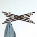 Modern Design Wall Coat Rack in Colored Lacquered Wood - Picassino