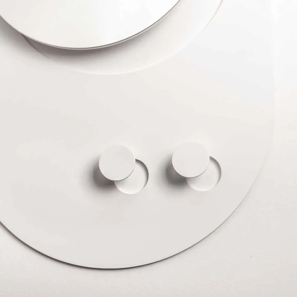 Modern Wall Coat Rack in Steel with Mirror Made in Italy - Pilippo Viadurini