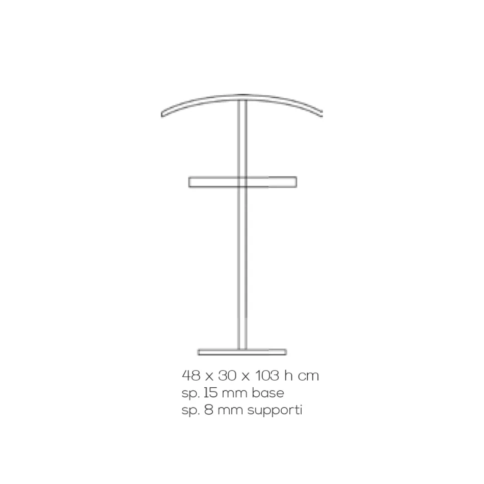 Essential Transparent Acrylic Crystal Floor Coat Rack - Ginergo Viadurini