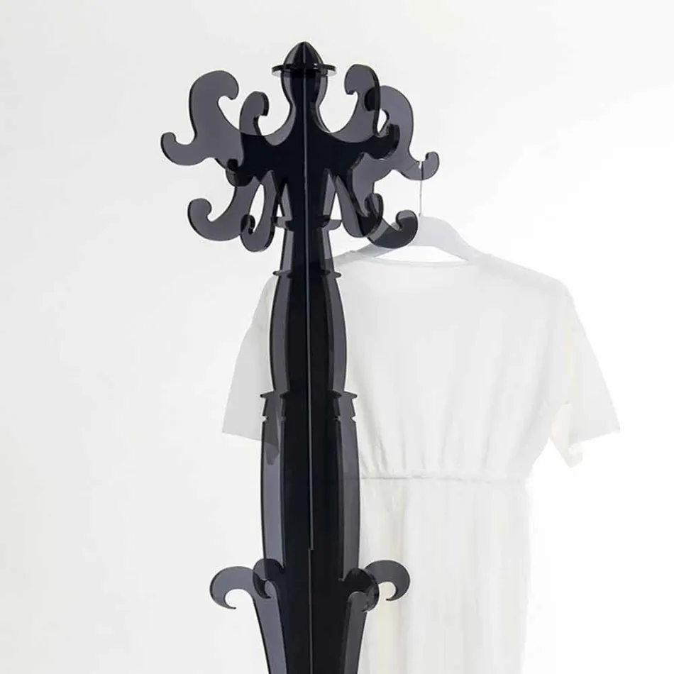 Floor coat rack, classic design, in plexiglass Giave Viadurini