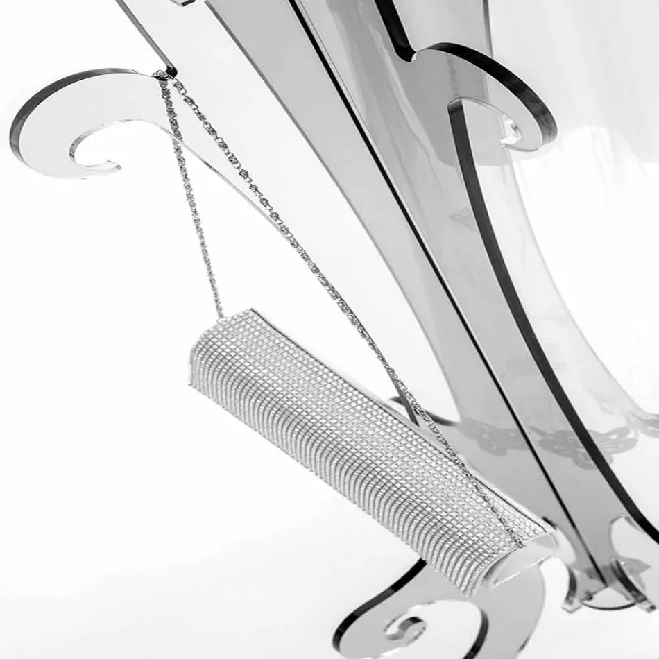 Floor coat rack, classic design, in plexiglass Giave Viadurini