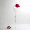 Transparent floor coat stand, modern design Cactus, made in Italy