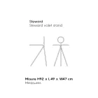 3 Pieces Steel Coat Stand Made in Italy - Steward by Myyour Viadurini