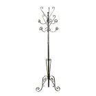 Tubular Iron Coat Hanger Black Silver Finish Made in Italy - Puntina Viadurini