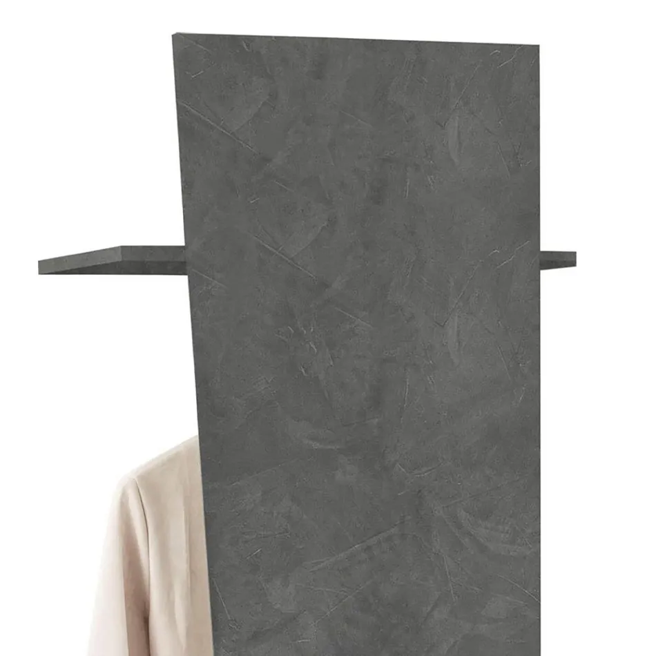 Oblique Design Coat Stand in Glossy White Wood or Slate - Joris Viadurini