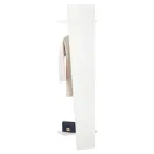 Oblique Design Coat Stand in Glossy White Wood or Slate - Joris Viadurini