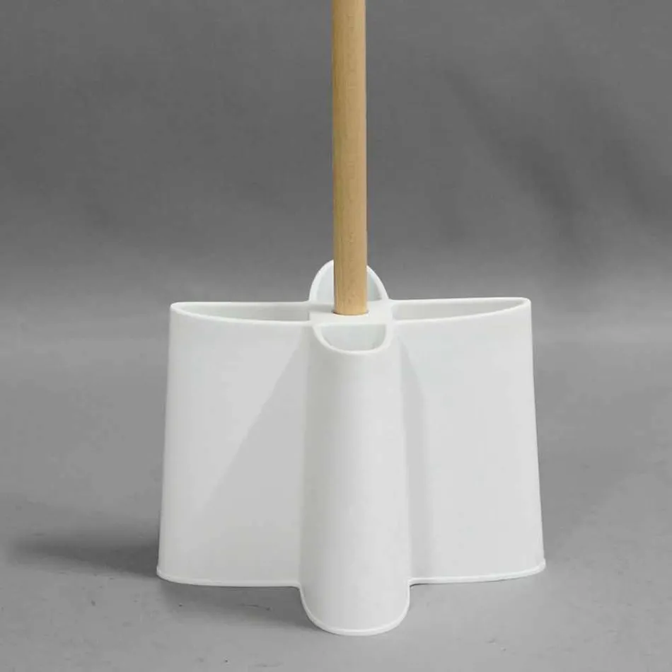 Umbrella hanger in natural beech and Nurri polypropylene Viadurini