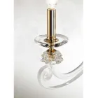 2 Lights Wall Lamp in Blown Glass and Classic Luxury Optical Crystal - Cassea Viadurini