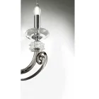 3 Lights Wall Lamp in Blown Glass and Classic Luxury Optical Crystal - Cassea Viadurini