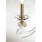 3 Lights Wall Lamp in Blown Glass and Classic Luxury Optical Crystal - Cassea Viadurini