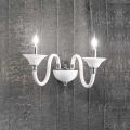 2 Lights Wall Lamp in Italian Artisan Glass Classic Style - Mindful