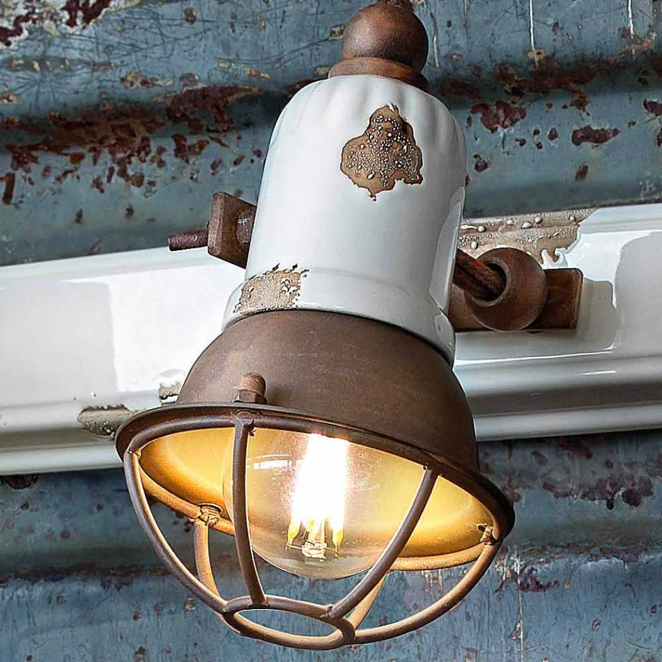 Applique two spotlights Amelia Ferroluce craft Viadurini