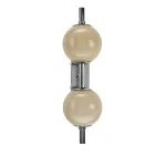 Lumira - Two-Light Wall Lamp with Vertical Plate in Glass and Metal Made in Italy Viadurini