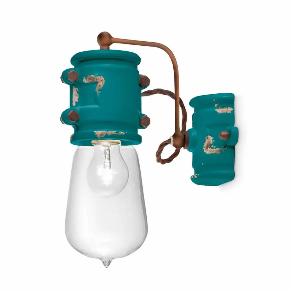 Applique urban style spotlight in handicraft ceramic Beth Ferroluce Viadurini