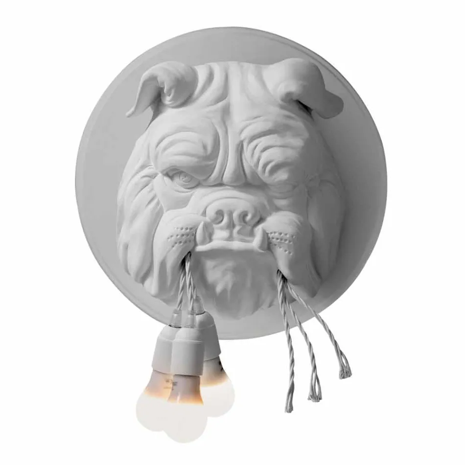 Wall Sconce with 3 Lights in Gray or White Ceramic Modern Design - Dogbull Viadurini