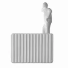 Wall Sconce with 3 Led Lights in Matt White Ceramic with Umarell - Ometto Viadurini