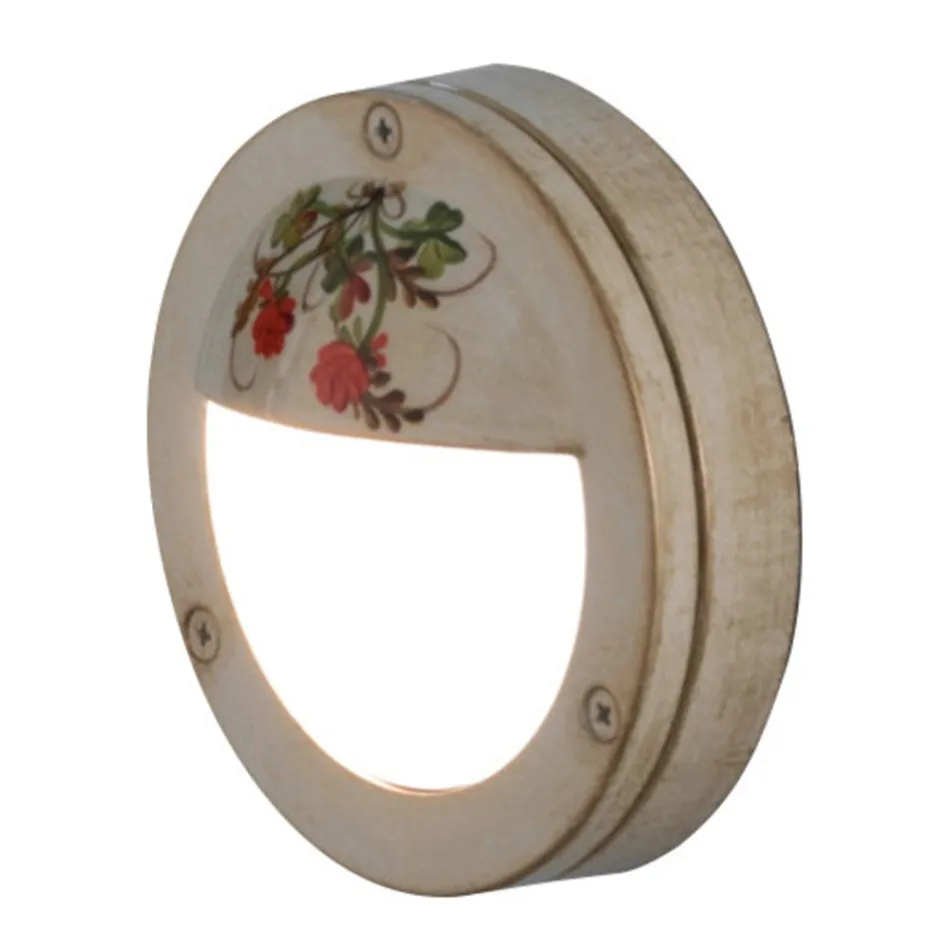 Hand Painted Aluminum Round Wall Light - Brindisi Viadurini