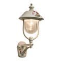 Aluminum Garden Wall Light with Hand Painted Flowers - Bari