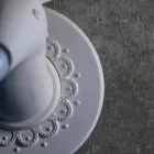 Wall Applique in Matt White Ceramic Modern Design in Cervo - Memento Viadurini