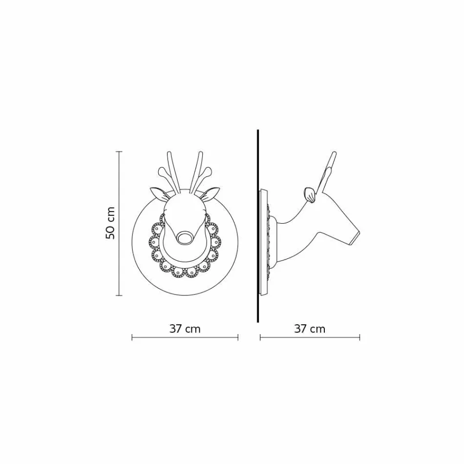 Wall Applique in Matt White Ceramic Modern Design in Cervo - Memento Viadurini