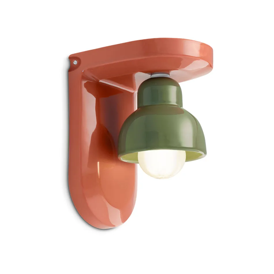 Ceramic Wall Sconce with 1 Light Made in Italy - Berimbau Viadurini