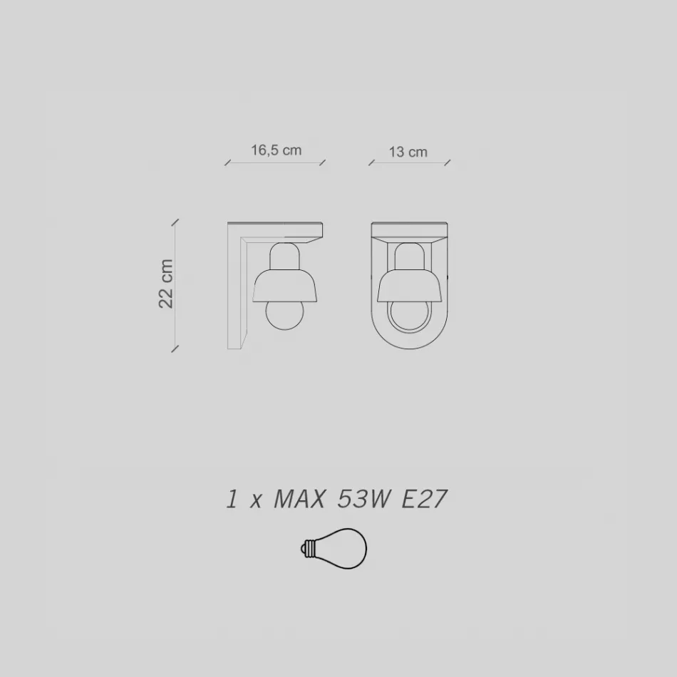 Ceramic Wall Sconce with 1 Light Made in Italy - Berimbau Viadurini