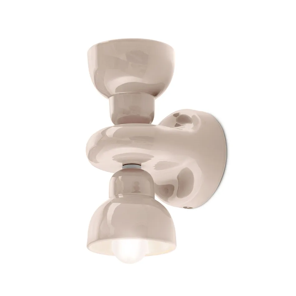 Ceramic Wall Sconce with 2 Lights Made in Italy - Berimbau Viadurini