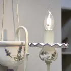 Wall Sconce in Hand Painted Ceramic and Varnished Brass - Sanremo Viadurini