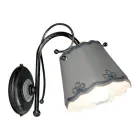 Wall Sconce in Iron and Ceramic Hand Painted Embroidery Effect - Ravenna Viadurini