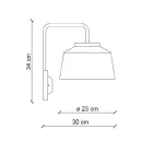 Wall Sconce Metal and Handcrafted Ceramic with Double Opening - 50S Viadurini