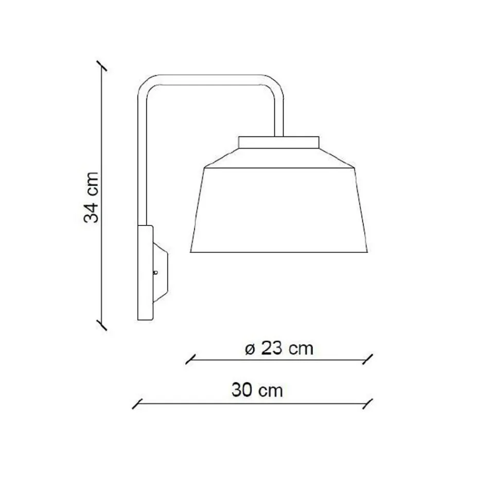 Wall Sconce Metal and Handcrafted Ceramic with Double Opening - 50S Viadurini