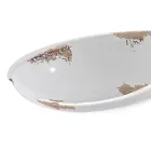 Half-Moon Wall Sconce with 2 Lights in Hand-Decorated Ceramic - Trieste Viadurini