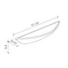 Half-Moon Wall Sconce with 2 Lights in Hand-Decorated Ceramic - Trieste Viadurini