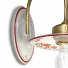 Vintage Design Wall Light in Iron and Hand Painted Ceramic - Asti Viadurini