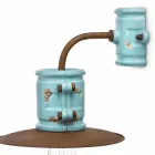 Applique to spotlight wall ceramic and metal crafts Katy Viadurini