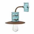 Applique to spotlight wall ceramic and metal crafts Katy Viadurini