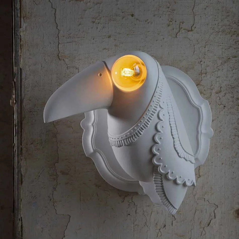 Wall Lamp in Matt White Ceramic Modern Italian Design - Tucano Viadurini
