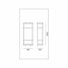 Vintage Wall Sconce with 2 Lights in Brass and Plexiglass - Quadro by Il Fanale Viadurini