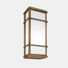 Vintage Wall Sconce with 2 Lights in Brass and Plexiglass - Quadro by Il Fanale Viadurini