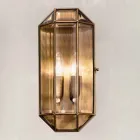 Handcrafted Wall Lamp in Glass and Brass 1 or 2 Lights - Bound by Il Fanale Viadurini