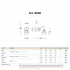 Wall Waterproofing antique brass and blown glass Viadurini