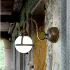 Wall Waterproofing antique brass and blown glass Viadurini
