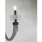 Classic Wall Lamp 3 Lights Handcrafted Luxury Glass Made in Italy - Saline Viadurini