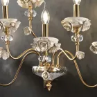 Classic Wall Lamp 6 Lights in Porcelain and Luxury Blown Glass - Eteria Viadurini