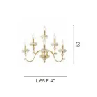 Classic Wall Lamp 6 Lights in Porcelain and Luxury Blown Glass - Eteria Viadurini